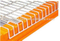 Plataforma de malla de alambre de soporte F invertida para estante de paletas