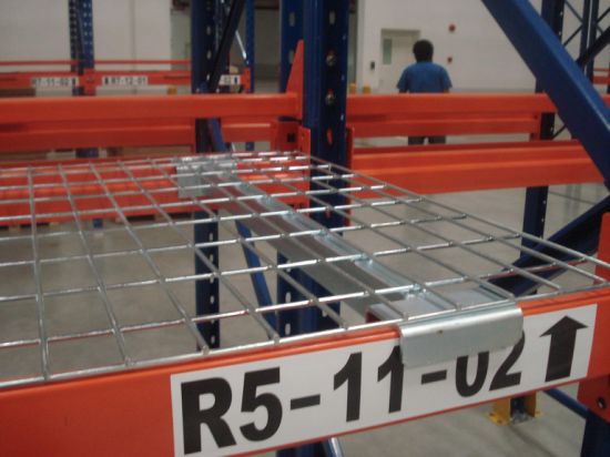 Malla de cubierta de alambre de acero con estantería de paletas de servicio pesado compatible